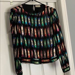 Lloyd Williams Metallic Lame Evening Top